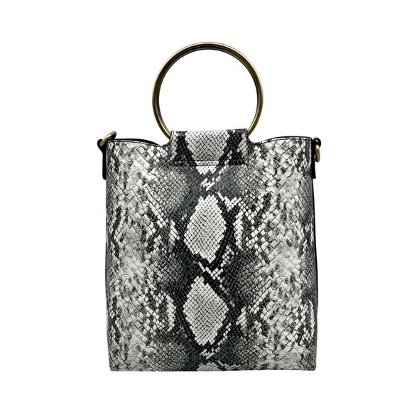 Unbranded Snakeskin Print Top Handle Crossbody & Matching Pouch - Picture 1 of 11
